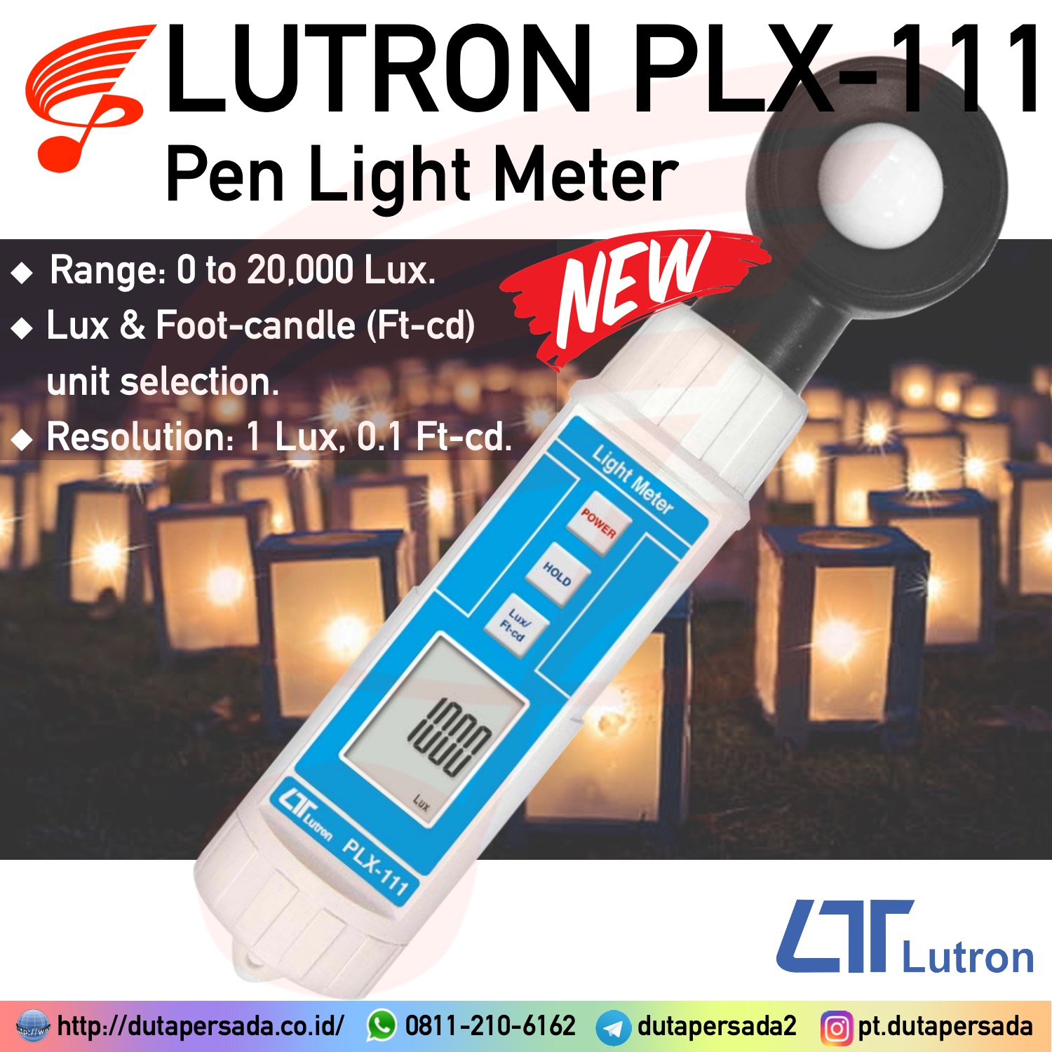 Lutron PLX-111 - Pen Light Meter / Lux Meter