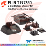 Flir T197650 - 2-bay Battery Charger (Power Supply with Multi Plugs) for T420 T440 T420bx T440bx T200