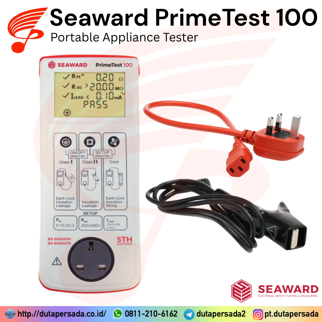 Seaward PrimeTest 100 - Portable Appliance Tester (PAT Tester) - Gambar 2