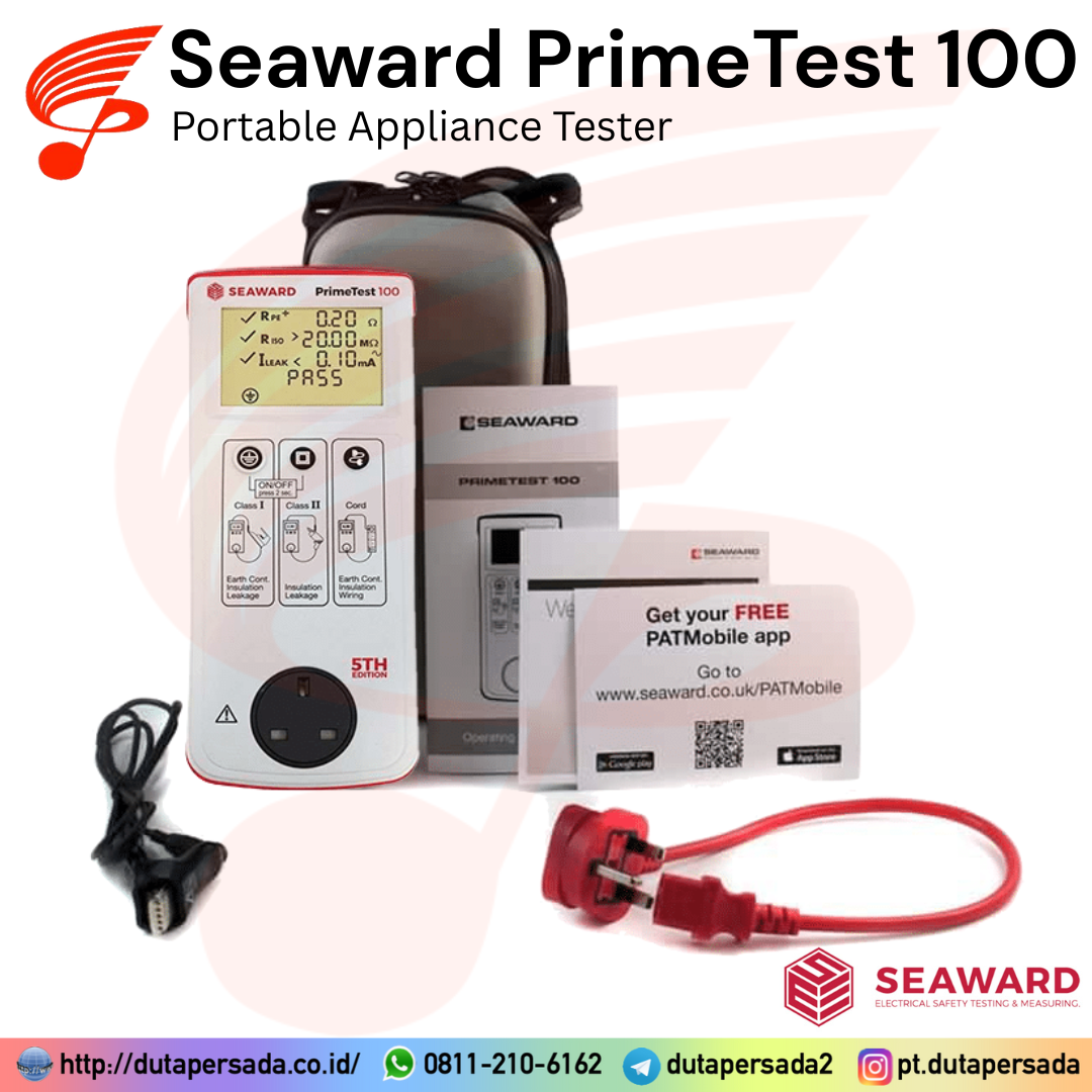 Seaward PrimeTest 100 - Portable Appliance Tester (PAT Tester) - Gambar 4