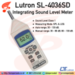 Lutron SL-4036SD - Integrating Sound Level Meter (SPL, LEQ)