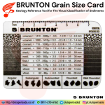 Brunton Grain Size Card - Geology Reference Tool for The Visual Classification of Sediments (Komparator Batuan)