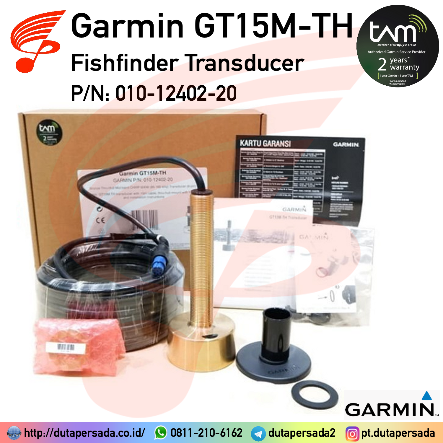 Garmin GT15M-TH- Marine/Fishfinder Transducer for 585 Plus AQUAMAP - Gambar 3