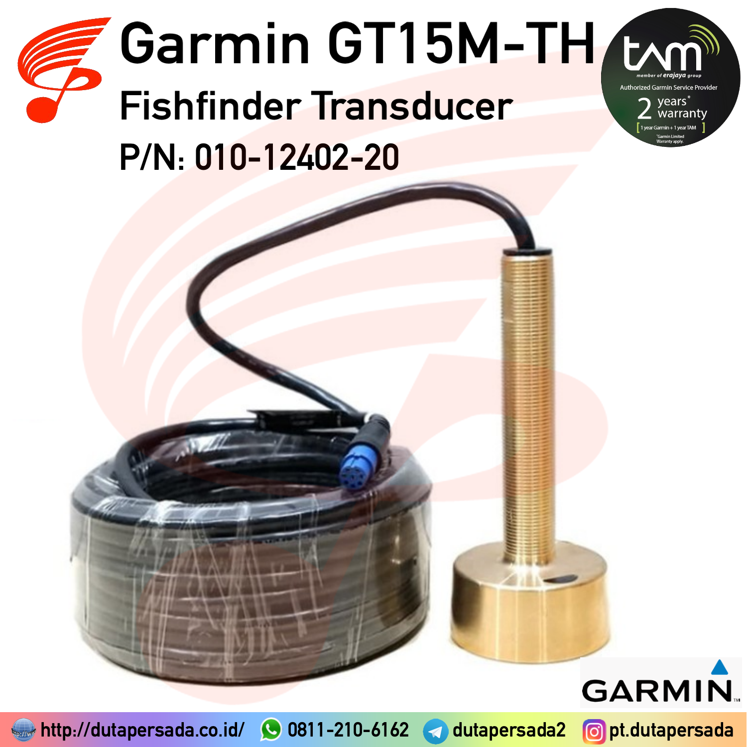 Garmin GT15M-TH- Marine/Fishfinder Transducer for 585 Plus AQUAMAP - Gambar 4