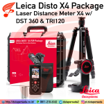 Leica Disto X4 Package - Laser Distance Meter X4 with TRI 120 + DST 360