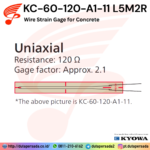Kyowa KC-60-120-A1-11 L5M2R - Wire Strain Gage for Concrete