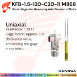 Kyowa KFB-1.5-120-C20-11 M868 - Strain Gages for Measuring Axial Tension of Bolts