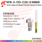 Kyowa KFB-3-120-C20-11 M868 - Strain Gages for Measuring Axial Tension of Bolts