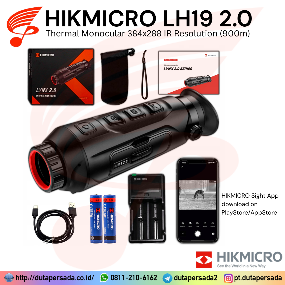 HIKMICRO LYNX LH19 2.0 - 384x288 IR Resolution Thermal Monocular - Gambar 4