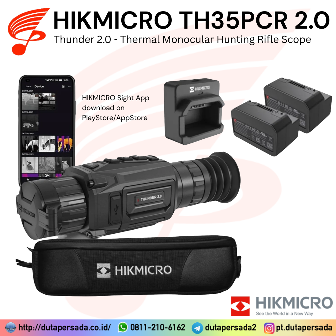 HIKMICRO THUNDER TH35PCR 2.0 - Clip-On Thermal Monocular Hunting Rifle Scope - Gambar 5