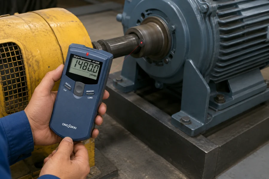 penggunaan tachometer pada mesin industri